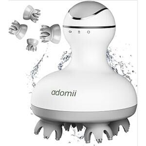 Electric Scalp Massager Cordless, Waterproof Handheld Head Massager